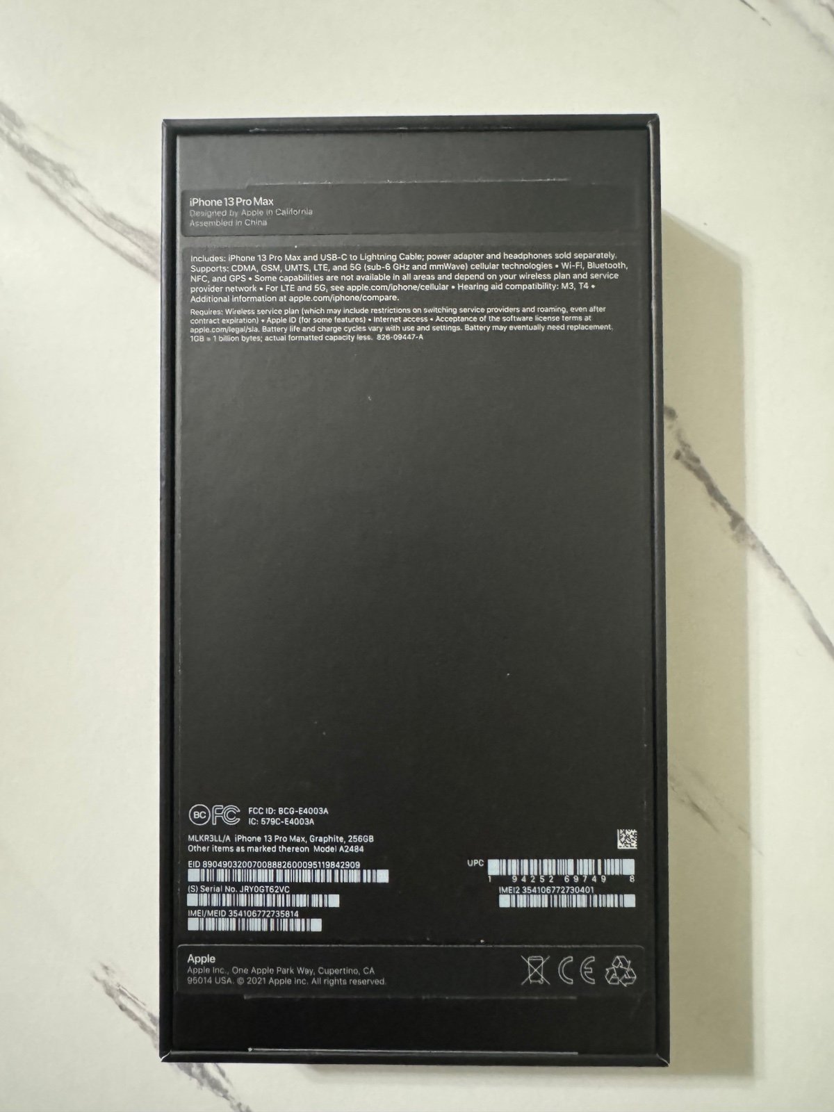 Apple iPhone 13 Pro Max 256 GB 2G19