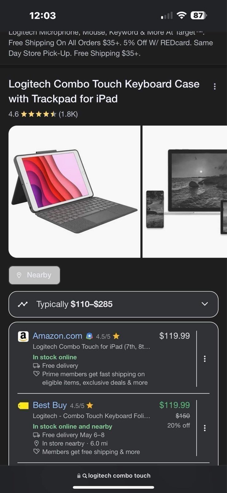 Apple iPad Pro 4th Generation M2 128 GB Silver Cellular w/ Logitech kb case 2P79