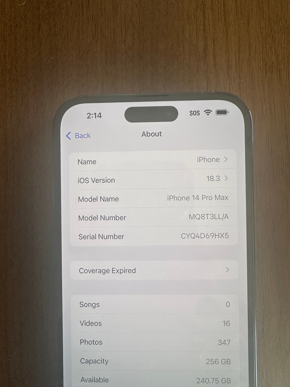 Apple iPhone 14 Pro Max 256gb Unlocked Space Black Great Condition 1R27