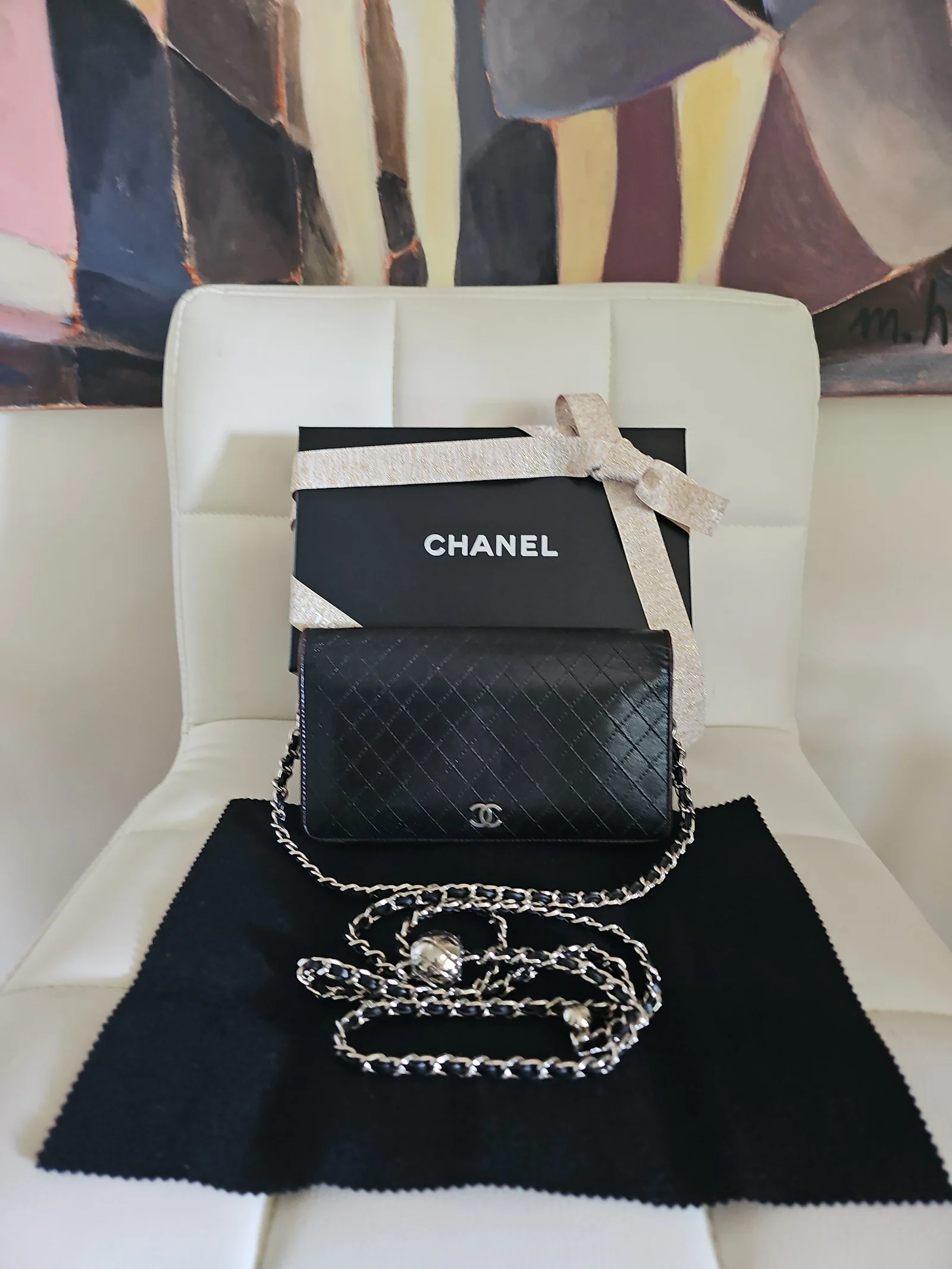 CHANEL Black Leather Wallet