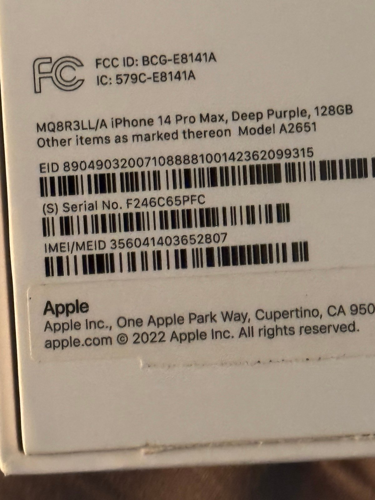 Apple iPhone 14 Pro Max 3M17