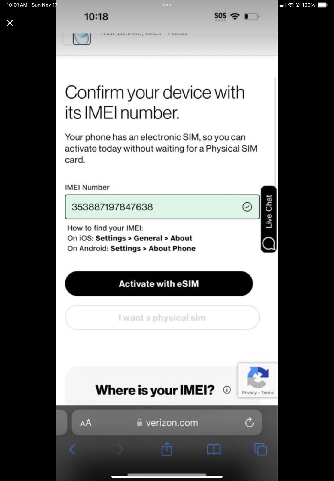 Unlocked blue IPhone 15 with pink wireless charging otter box case 8Y38