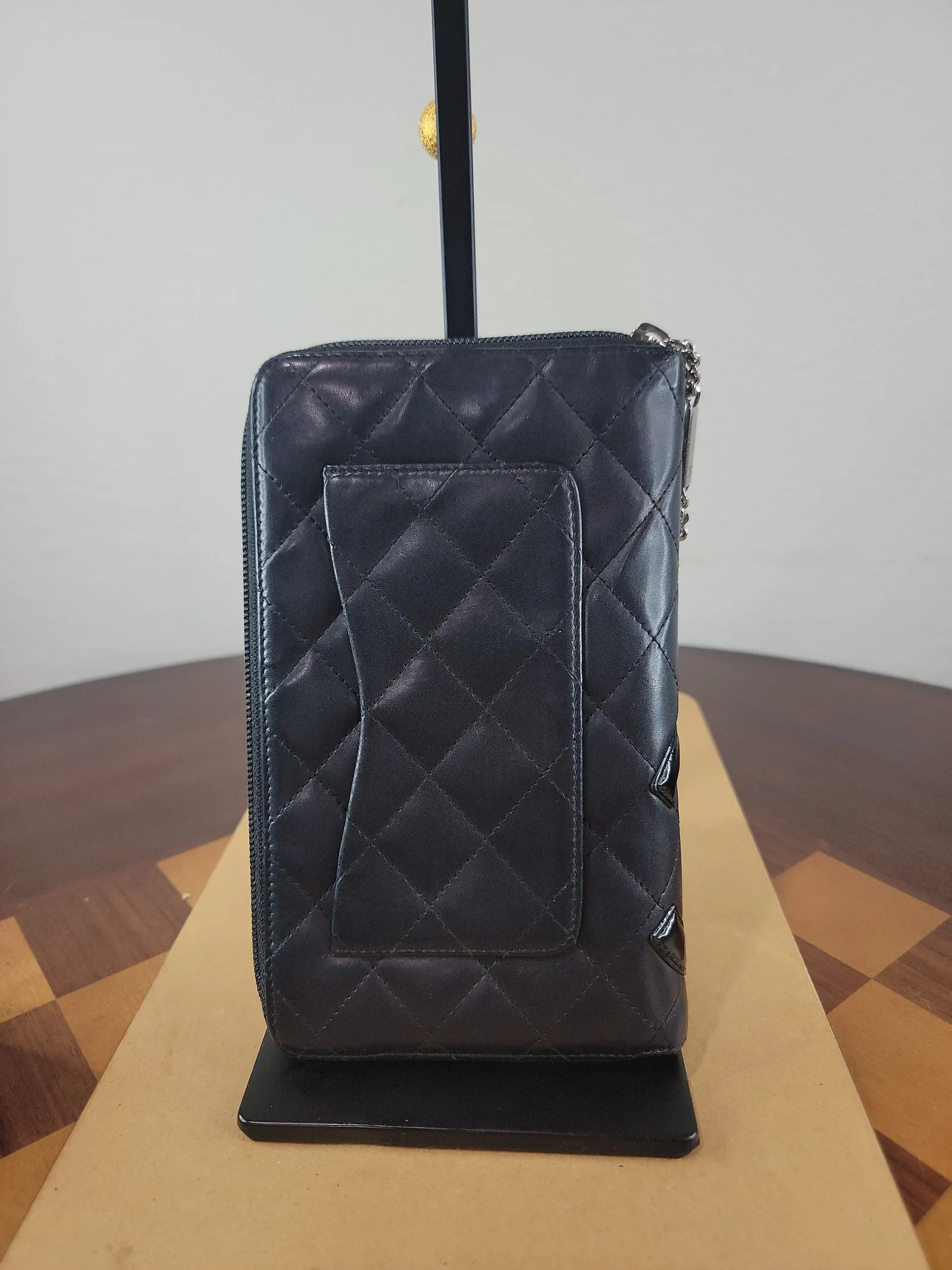 CHANEL cambon line quilted zip-around organizer (complete)