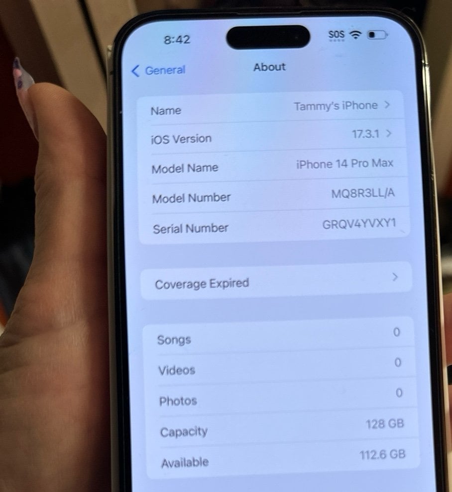 Apple iPhone 14 Pro Max Deep Purple Unlocked 3Y16