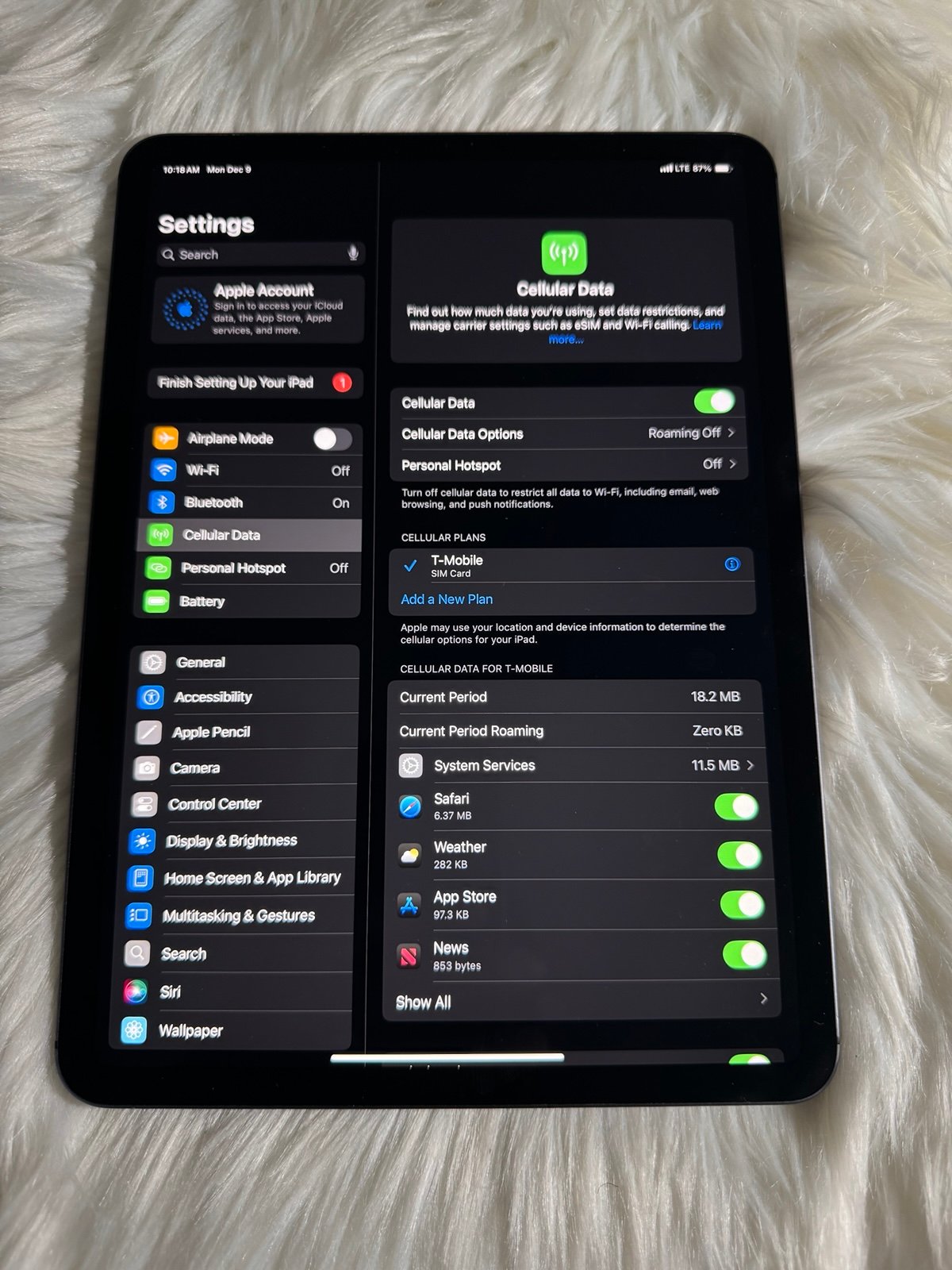 Apple iPad Pro 11 Inch WiFi + Cellular Unlocked Space Gray 9N11