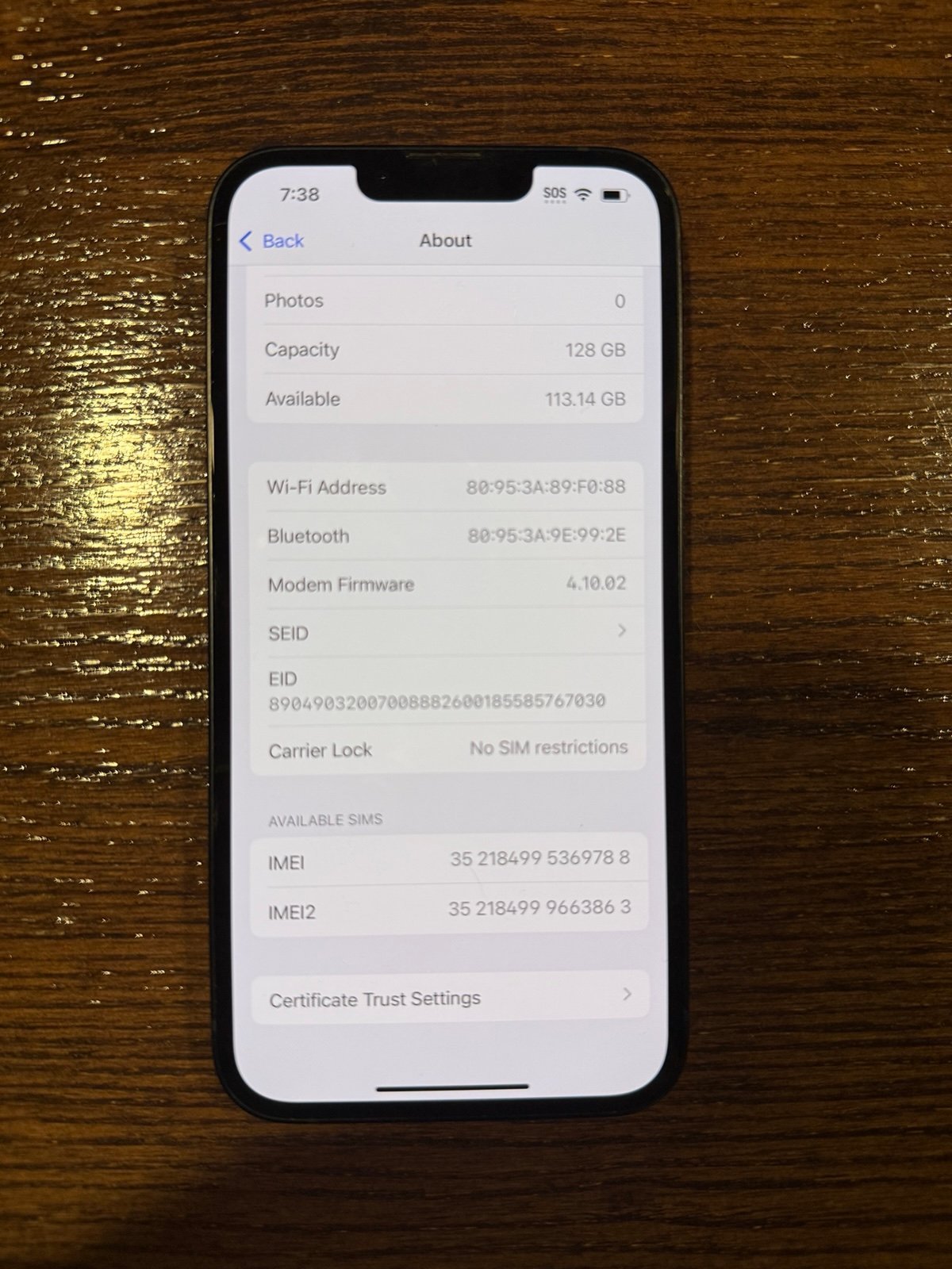 Apple iPhone 13 128 GB - Unlocked for all carriers 9M36