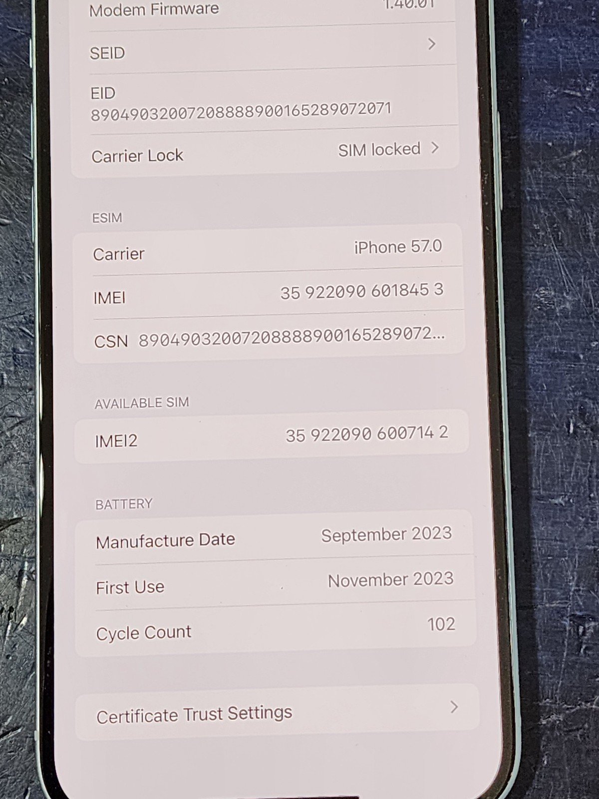 Apple iPhone 15 Plus 128GB WHITE AT&T | *FOR PARTS/REPAIR* 6T58
