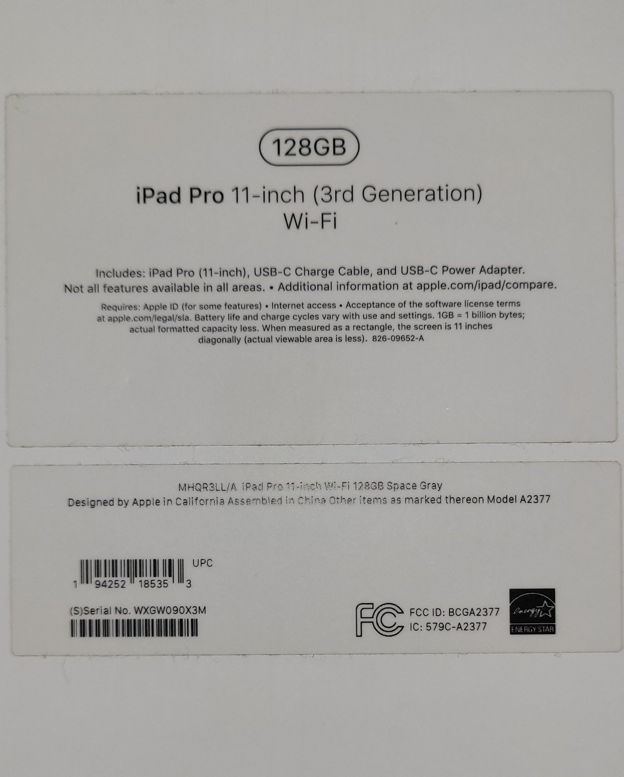 Apple iPad Pro 11 inch 3rd Gen M1  128GB Wi-Fi only  mint 9E57