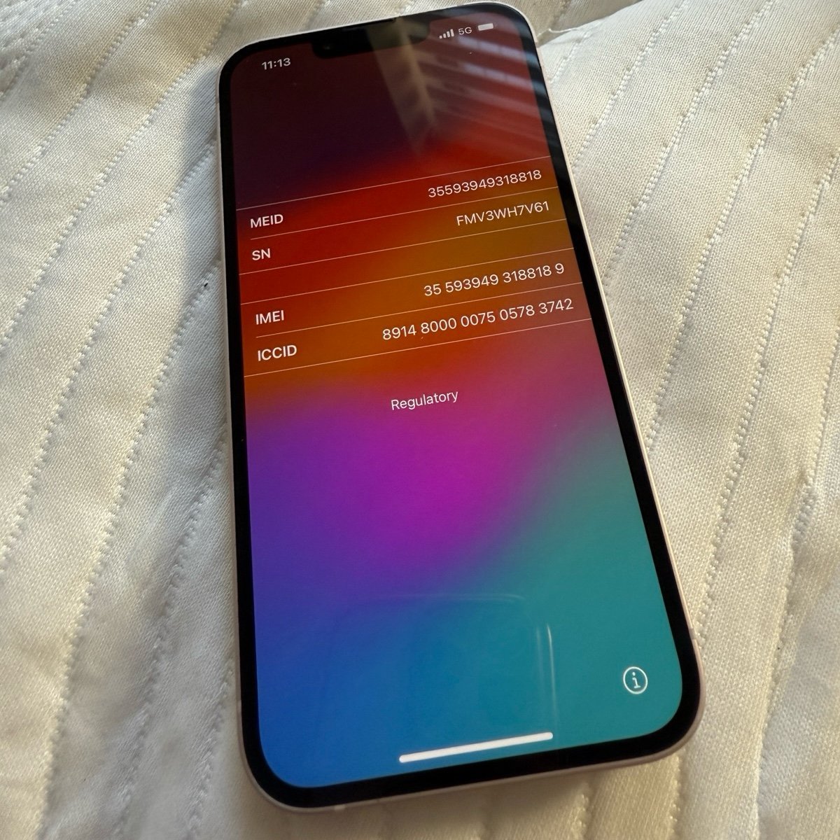 iPhone 13 pink 256GB  unlocked 2O68