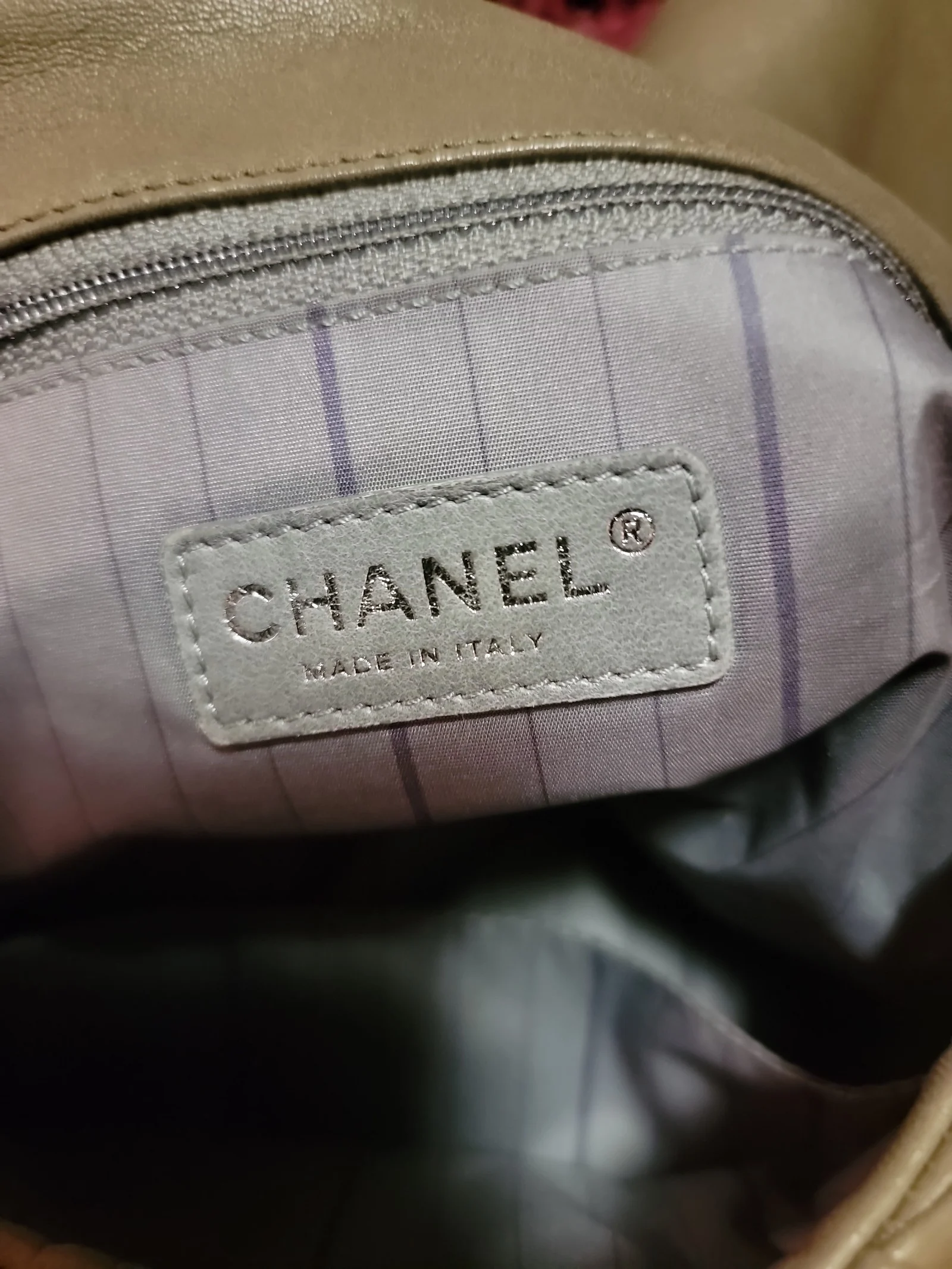 Chanel single flap quilted lambskin shoulder bag