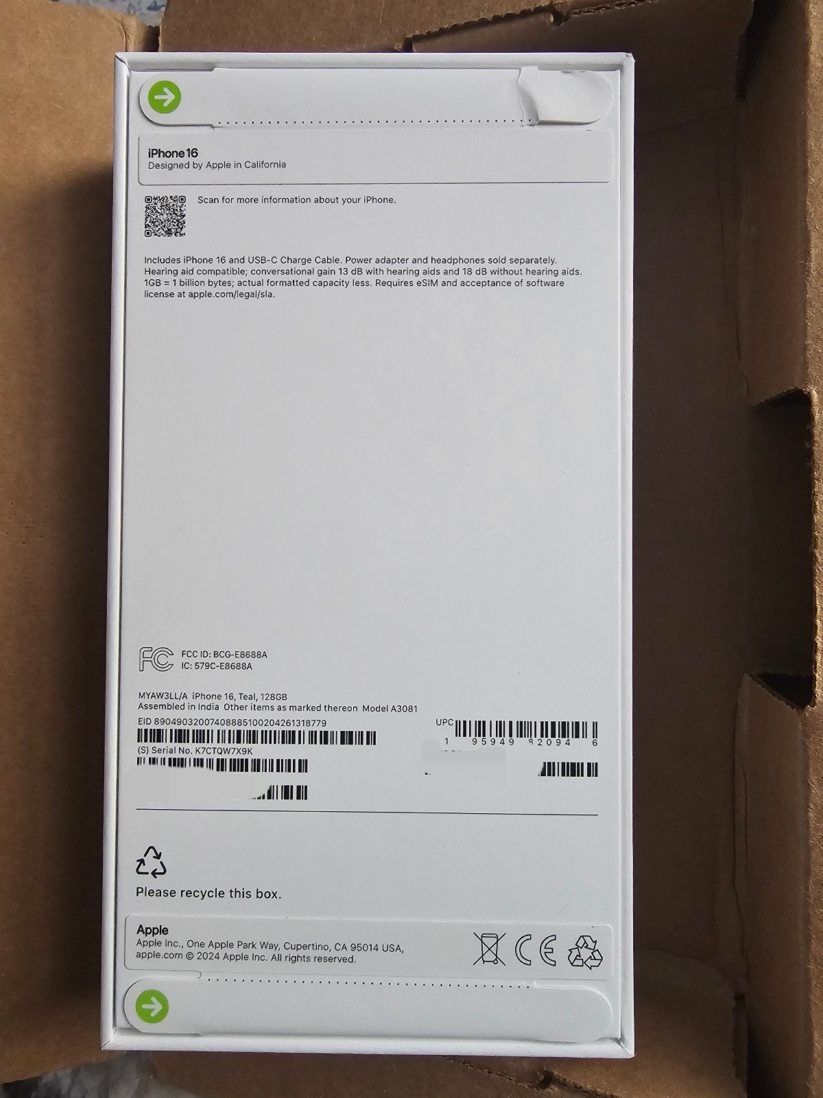 Apple iPhone 16 6T28