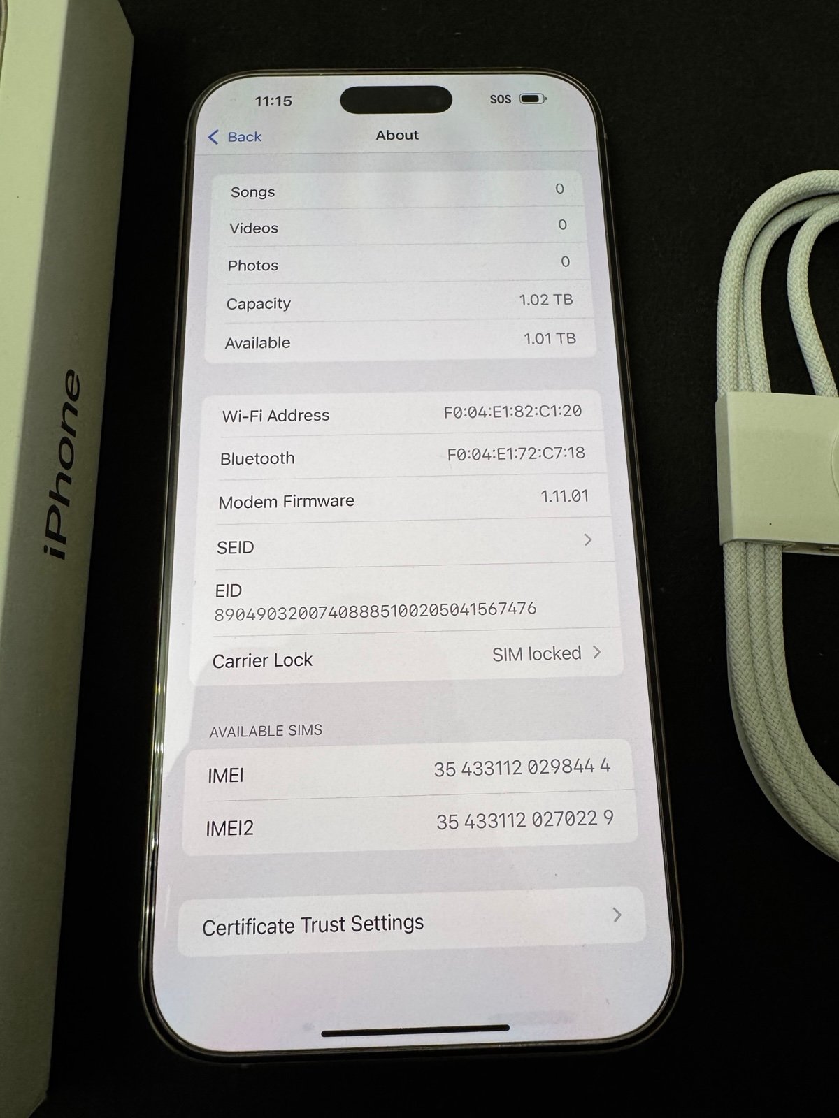 iPhone 16 Pro Max 256GB Natural Titanium (Verizon/ Straighttalk) ONLY! 8D69