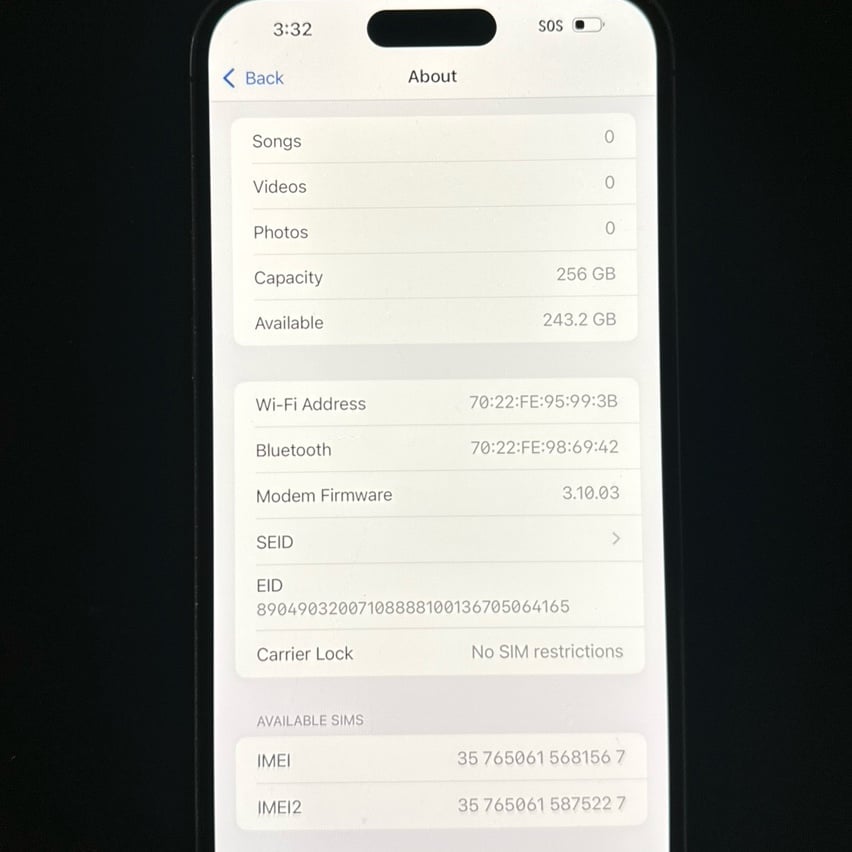 iPhone 14 Pro Max 256G *UNLOCKED* 3Y91