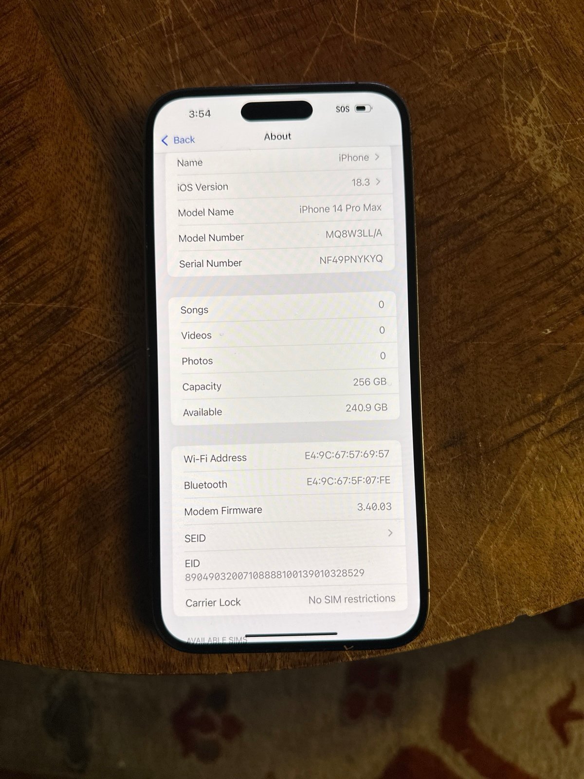 iPhone 14 Pro Max 5A69