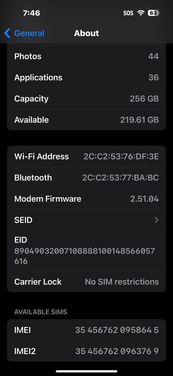 Apple iPhone 14 Pro 256 GB 8U83