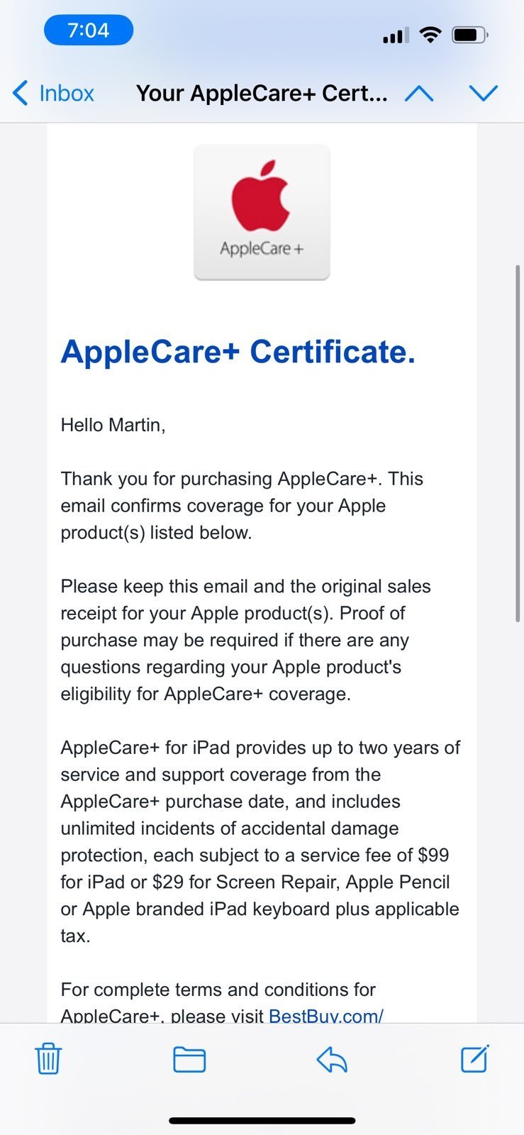 New unopened iPad Pro 13 inch M4 6D79