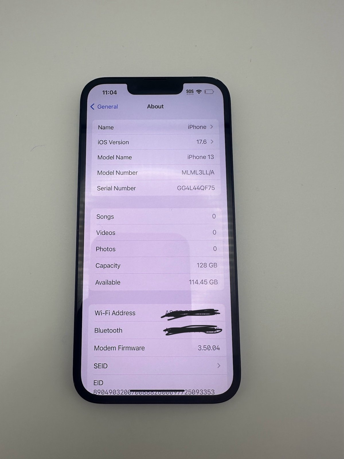 Apple iPhone 13 128Gb Black Carrier Unlocked F 5L12