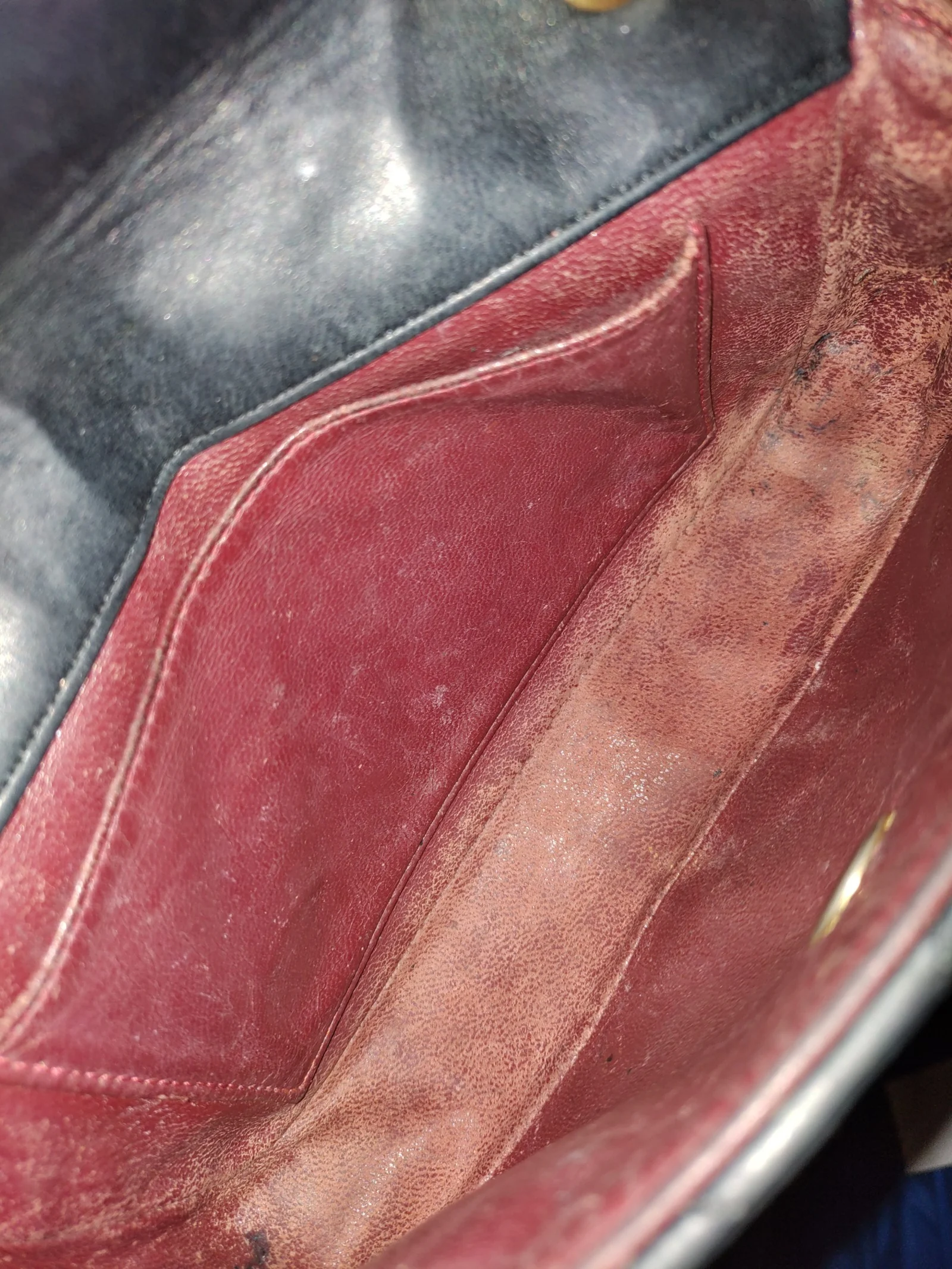 Vintage Chanel Black Lambskin Quilted Crossbody Bag