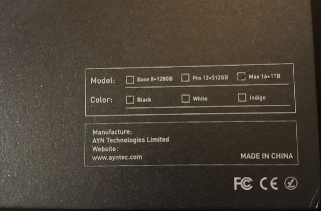 Ayn Odin 2 Portal Max 16g 1tb with 64g sd card