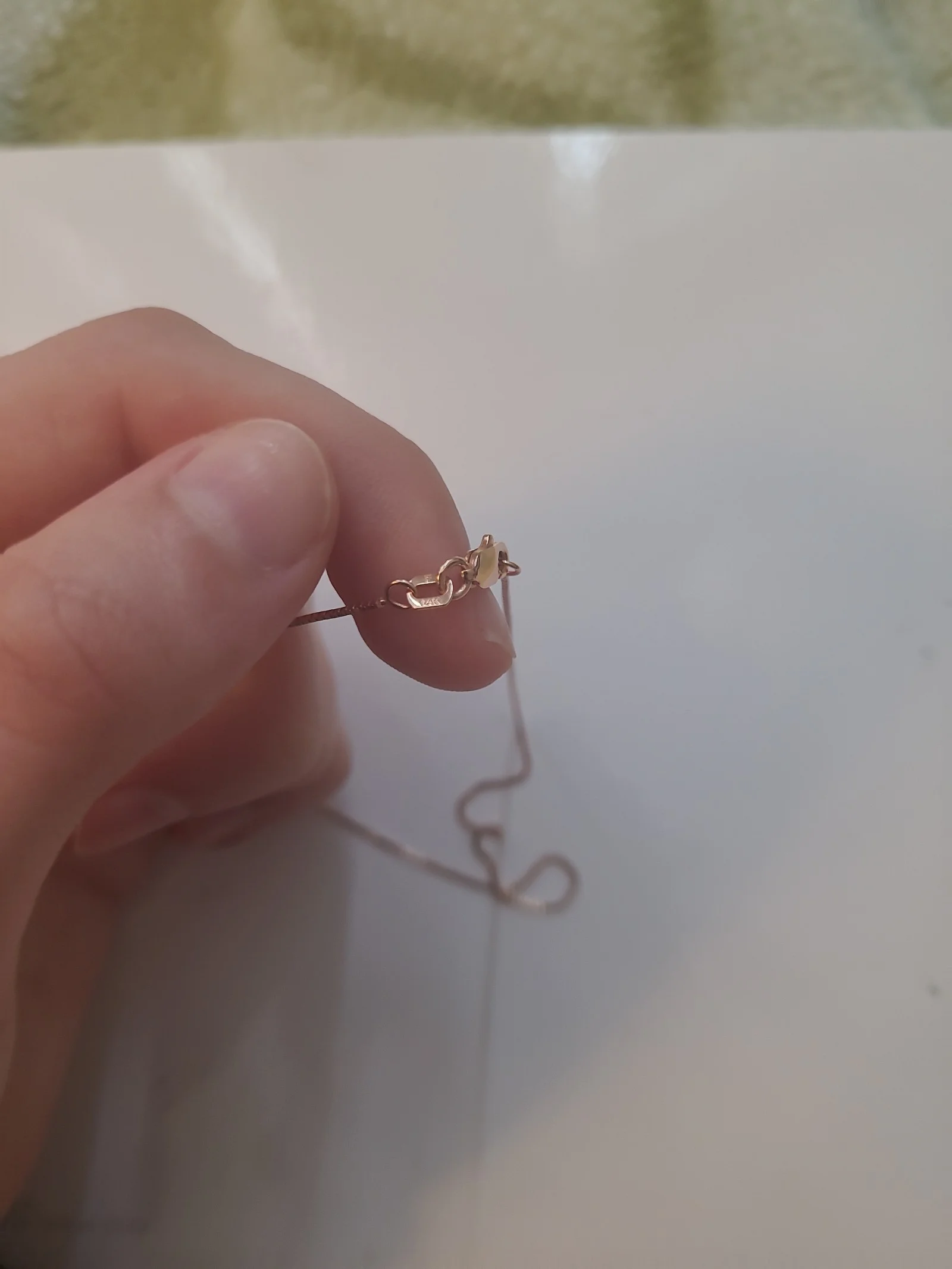 14kr pink mother of pearl necklace