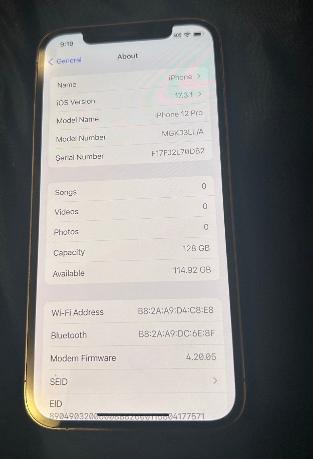 Apple iPhone 12 Pro 128 GB in Gold for T-Mobile 8O57