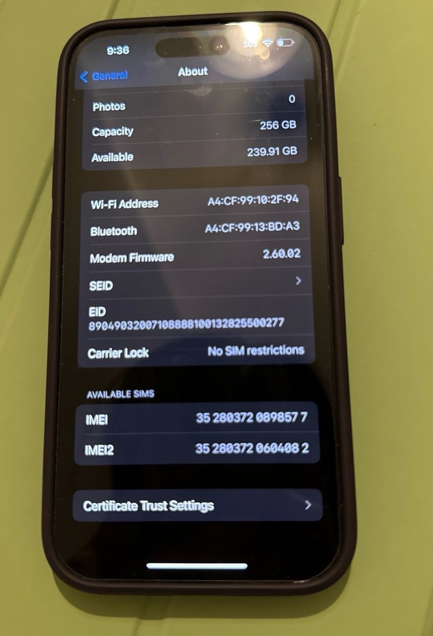 iphone 14 pro 256gb unlocked 5J16