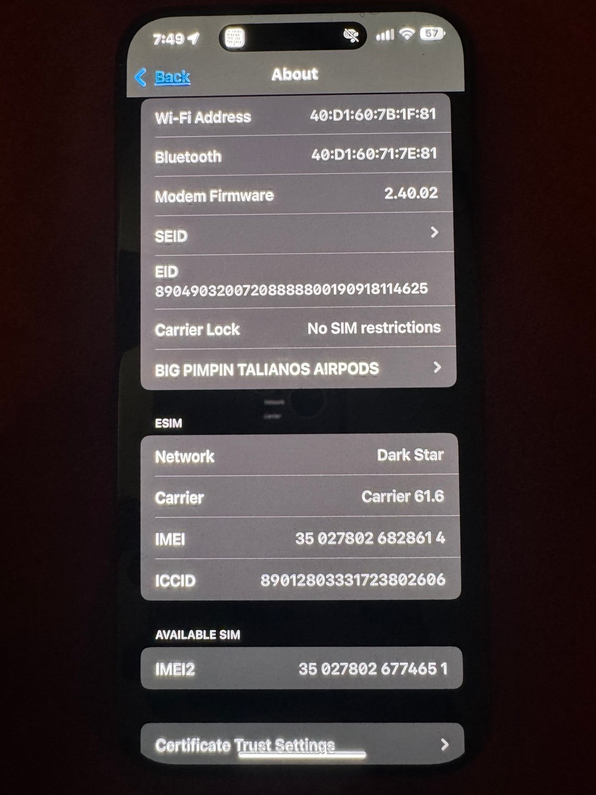 iPhone 15 Pro Max Unlocked 8Y96