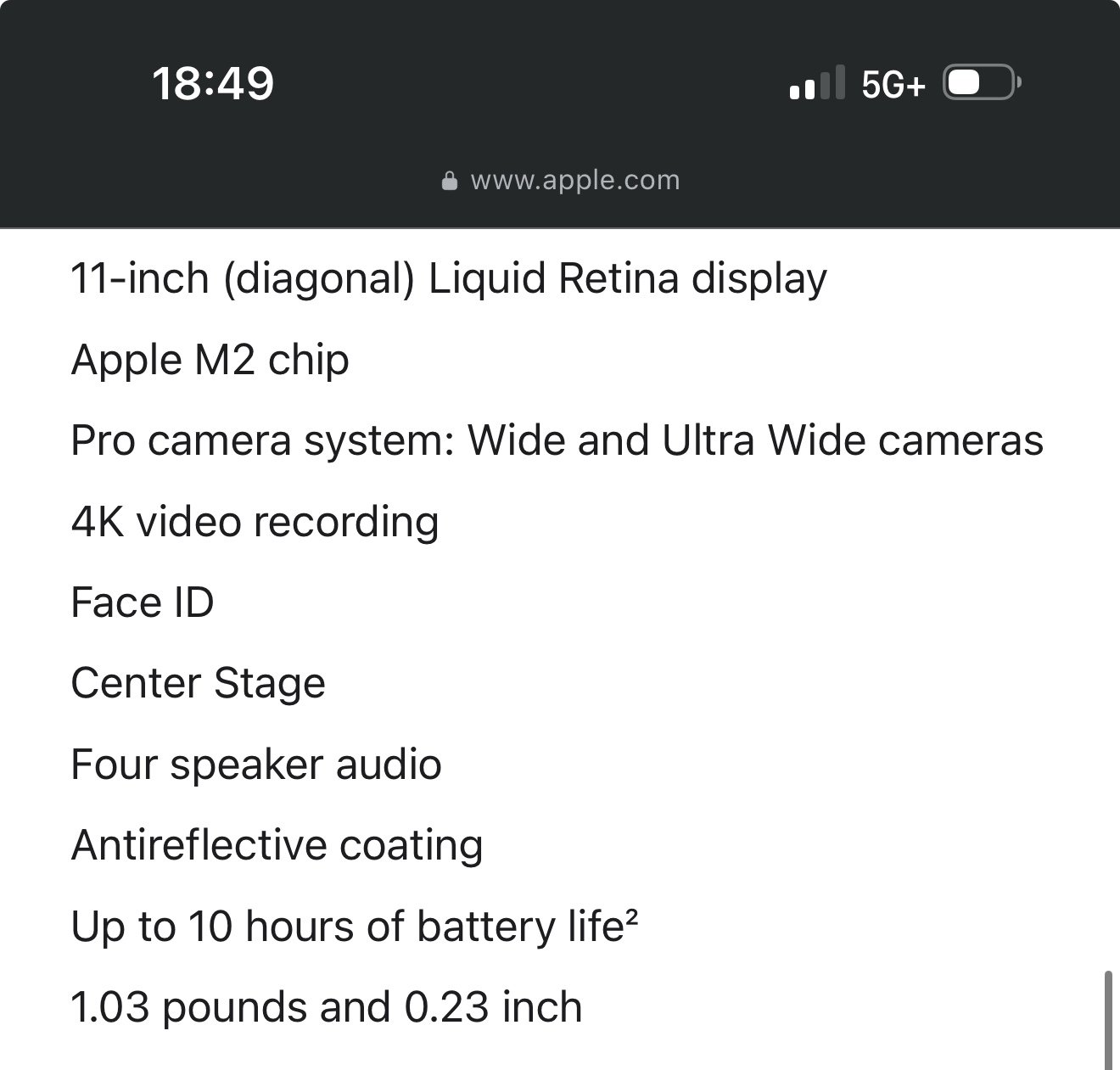 iPad Pro 11 inch M2 4th Generation 256gb WiFi Silver 3S51