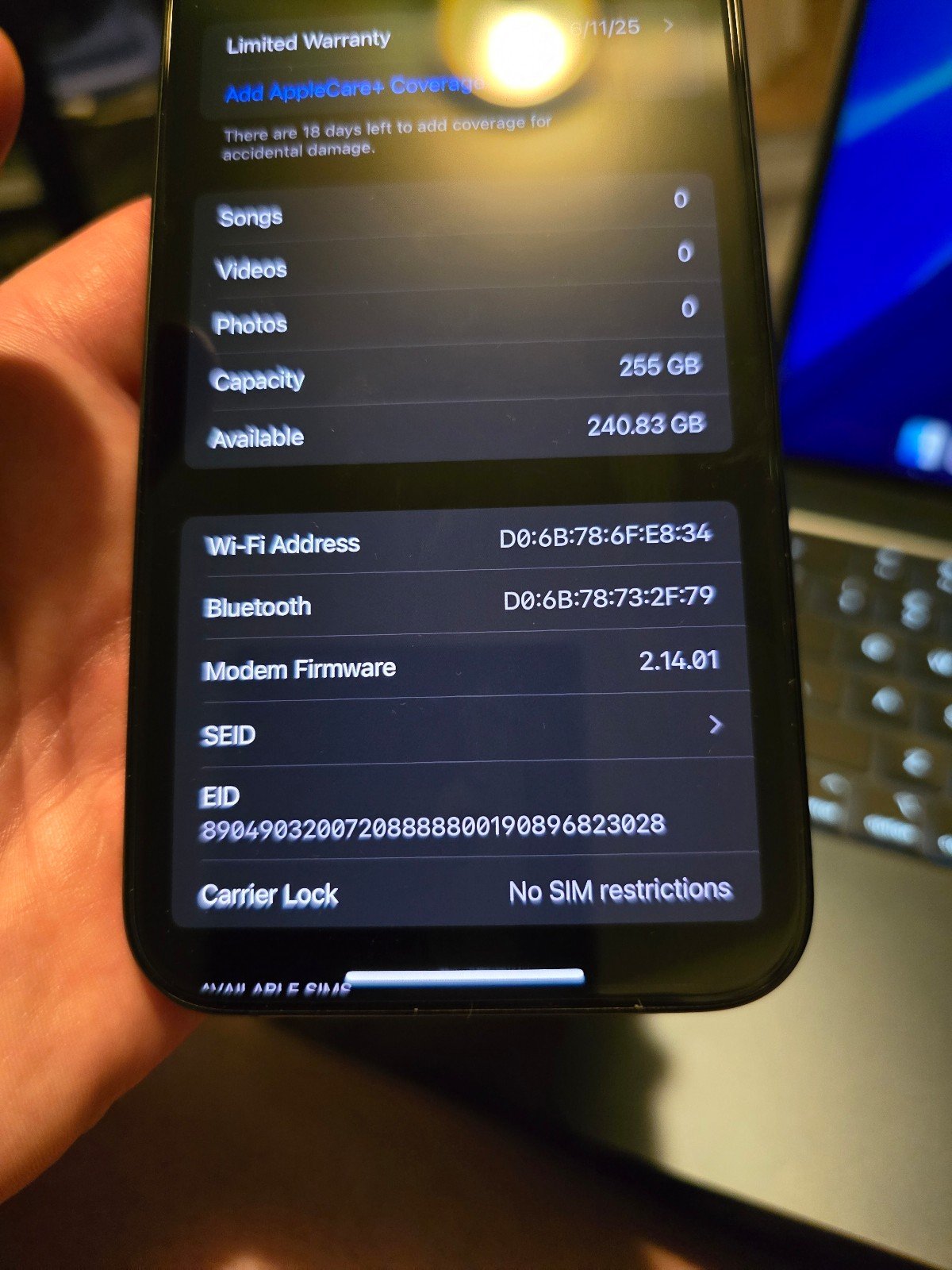 iPhone 15 Pro Max 256gb 9E95