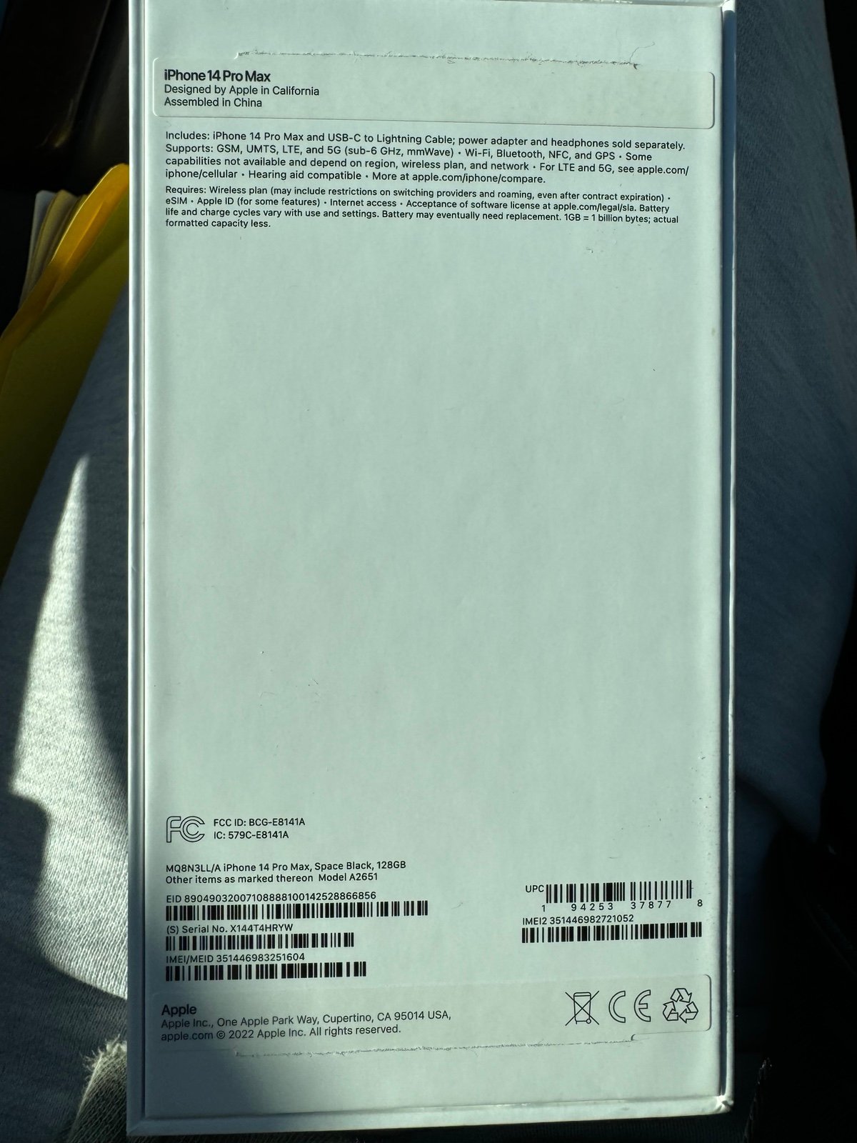 iphone14 pro max phone Verizon in box 6U73