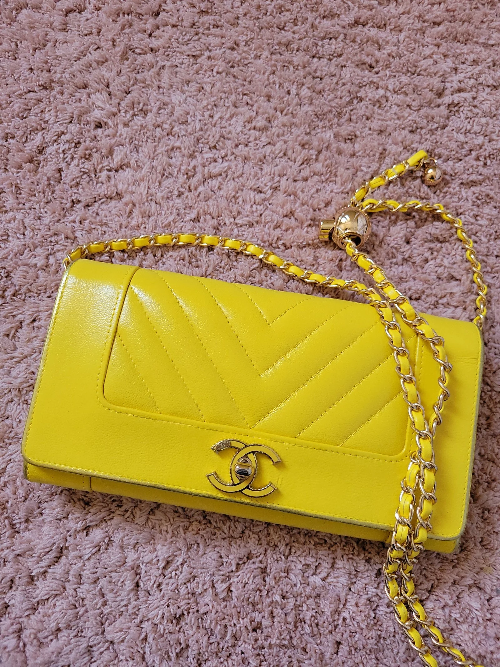 Chanel Mademoiselle Wallet with Chain Crossbody Handbag