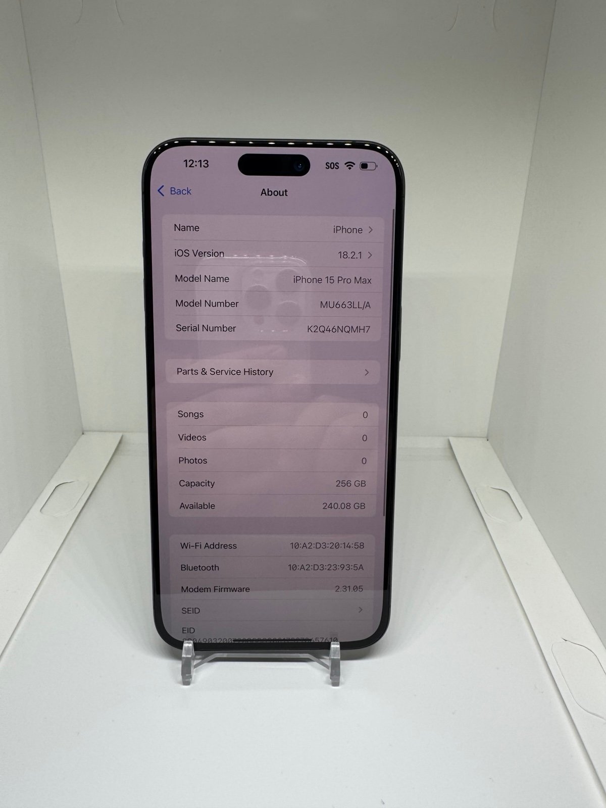 Apple iPhone 15 Pro Max - 256GB - Black Titanium (Unlocked) 9J82