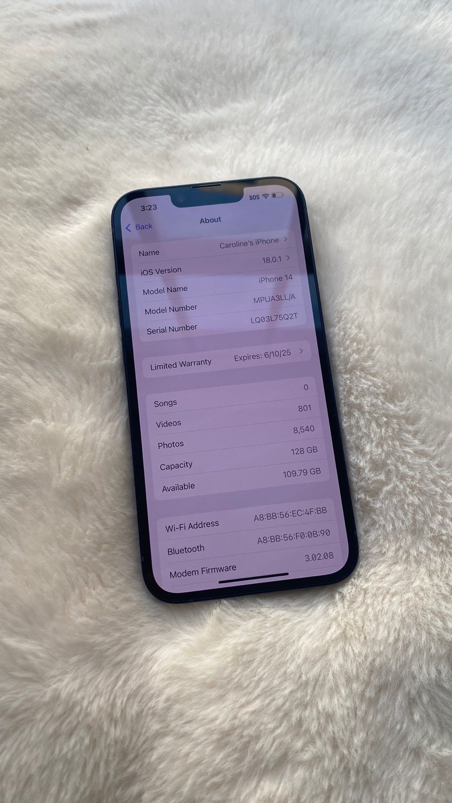 iPhone 14 128gb Midnight UNLOCKED 8G37