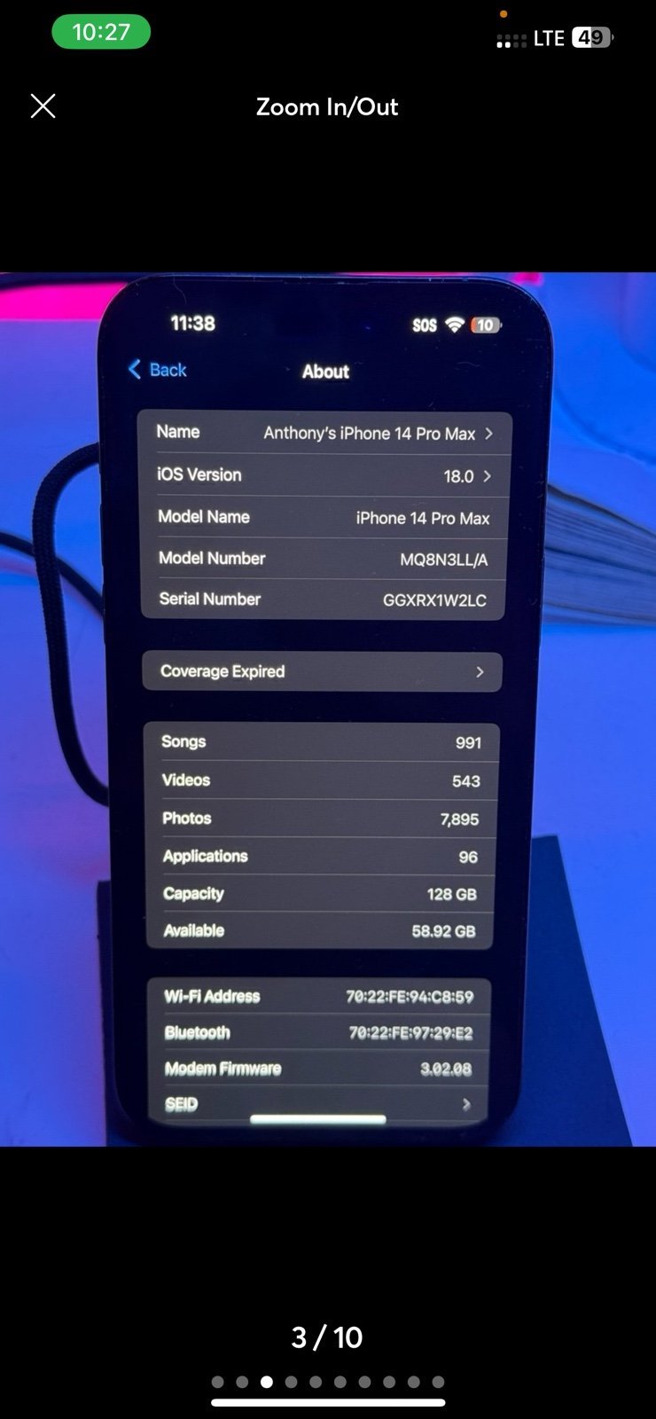 Apple iPhone 14 Pro Max 128 GB for Unlocked 6M56