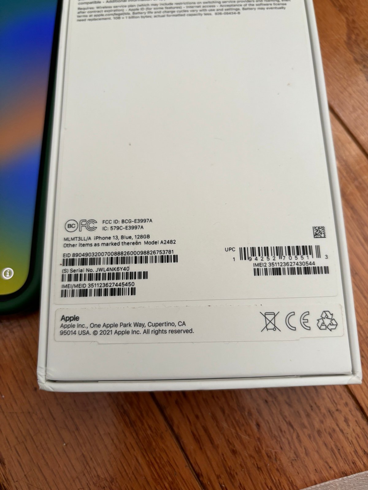 Unlocked Apple iPhone 13 128 GB in Blue UNLOCKED 8S96