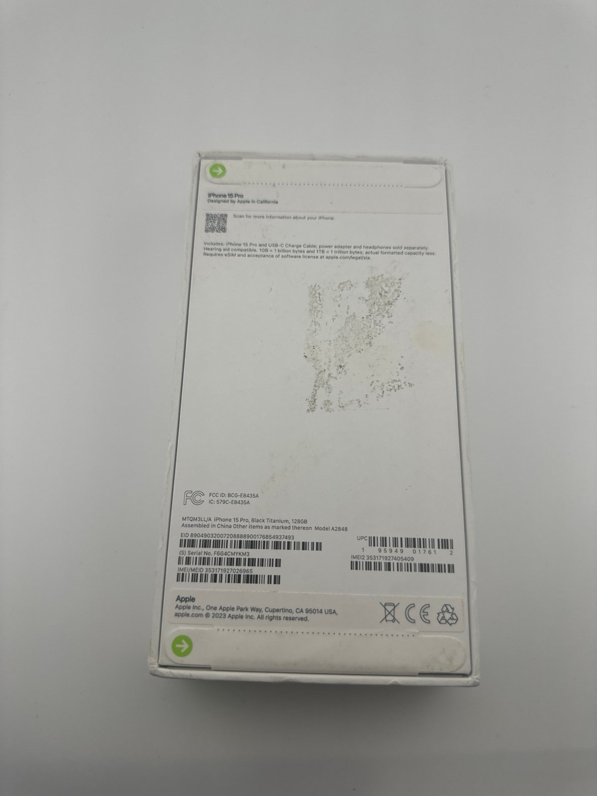 iPhone 15 pro black titanium 128gb new in sealed box 1P15