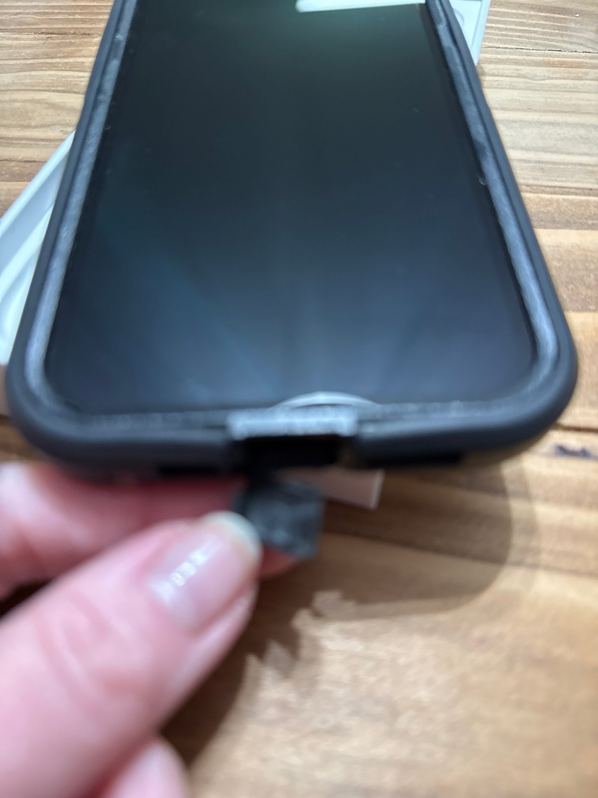 iPhone 14  midnight (edited color) with Otterbox case and charger UNLOCKED 9K71