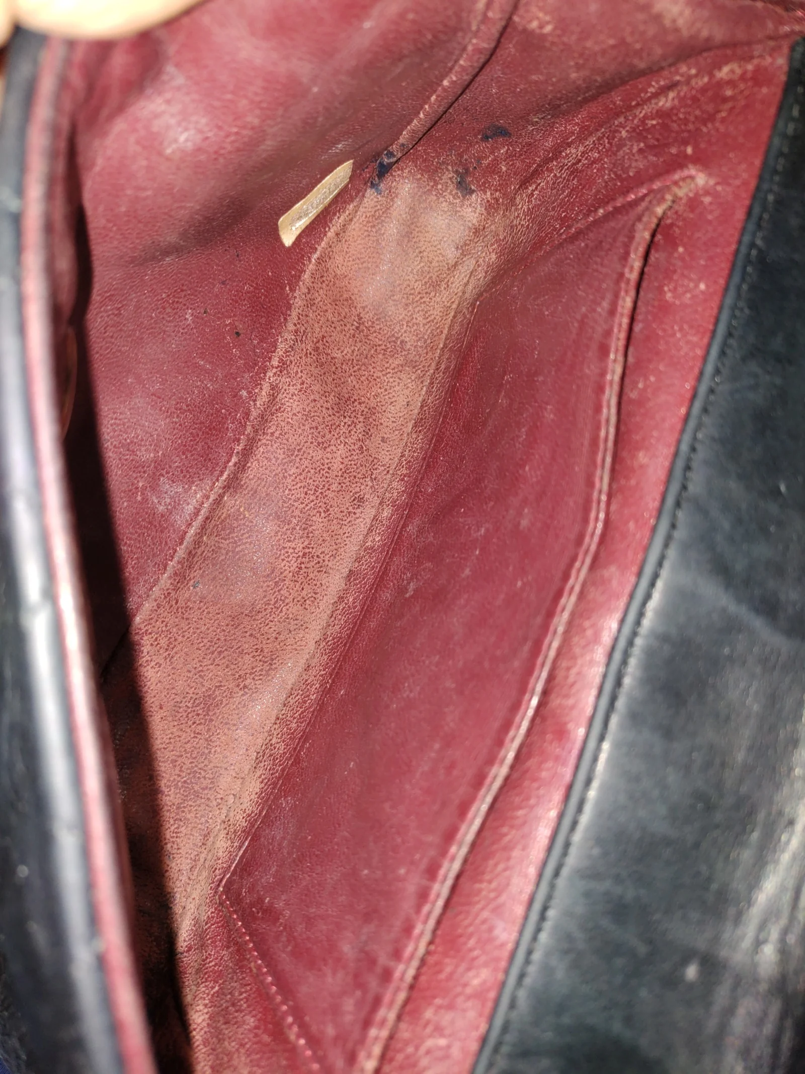 Vintage Chanel Black Lambskin Quilted Crossbody Bag