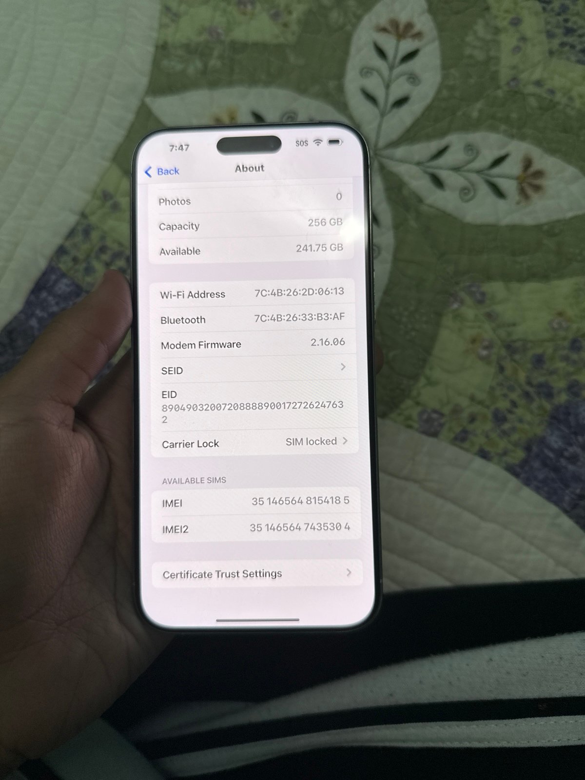 iPhone 15 pro max locked 1G83