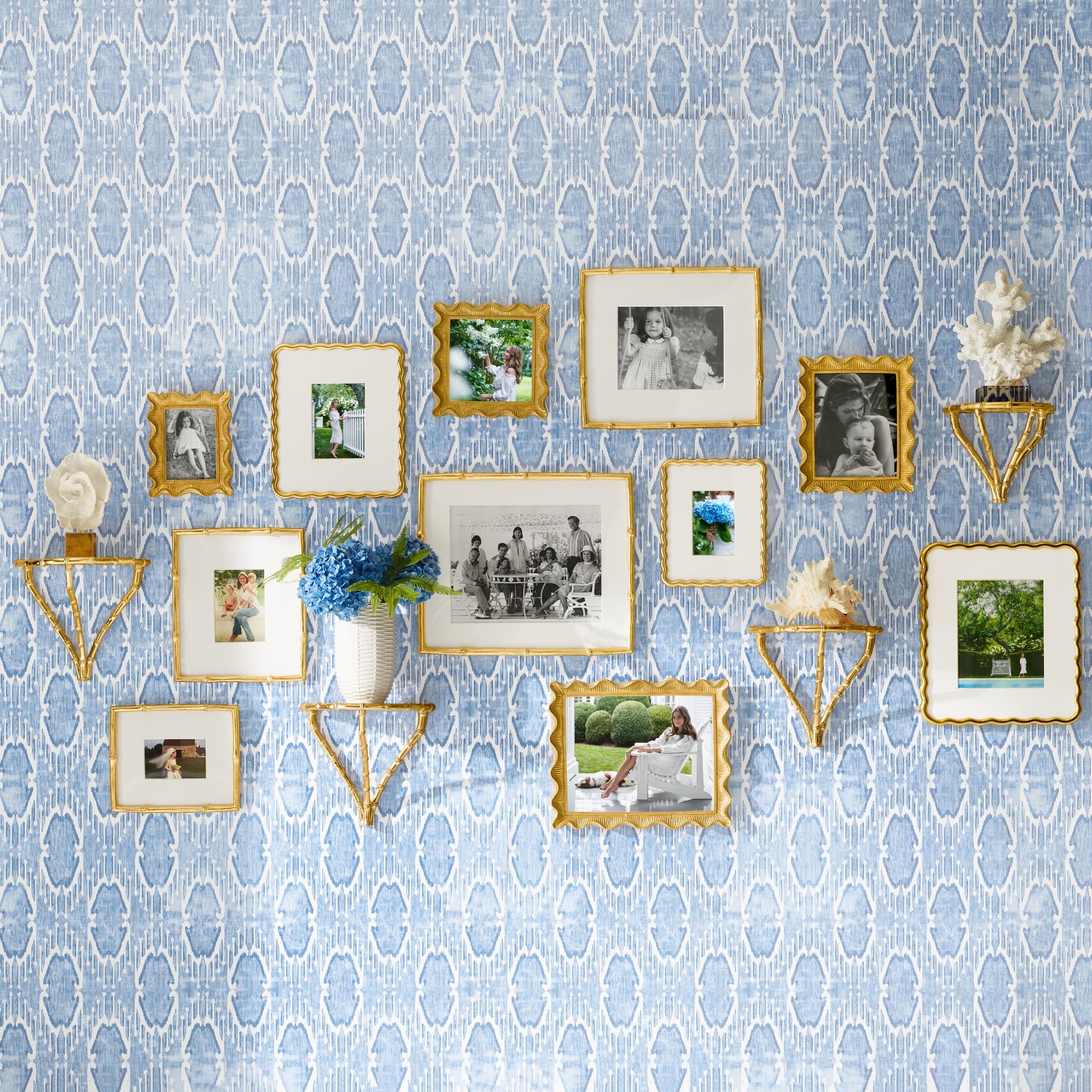 AERIN Gilded Bamboo Gallery Frame