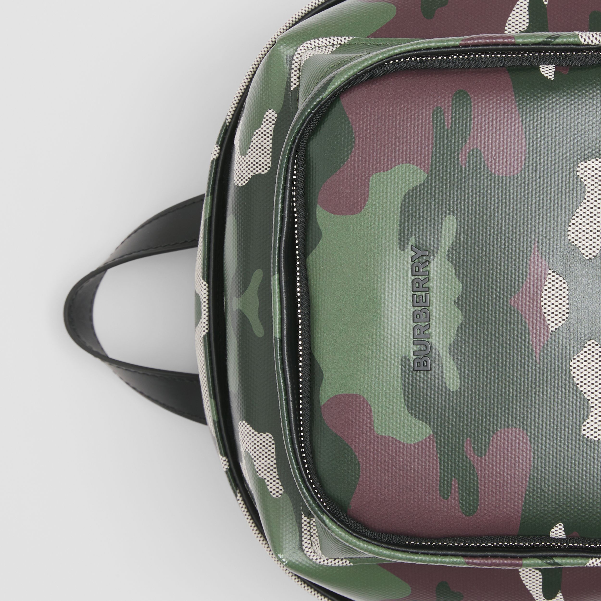 Camouflage Print Cotton Canvas Backpack