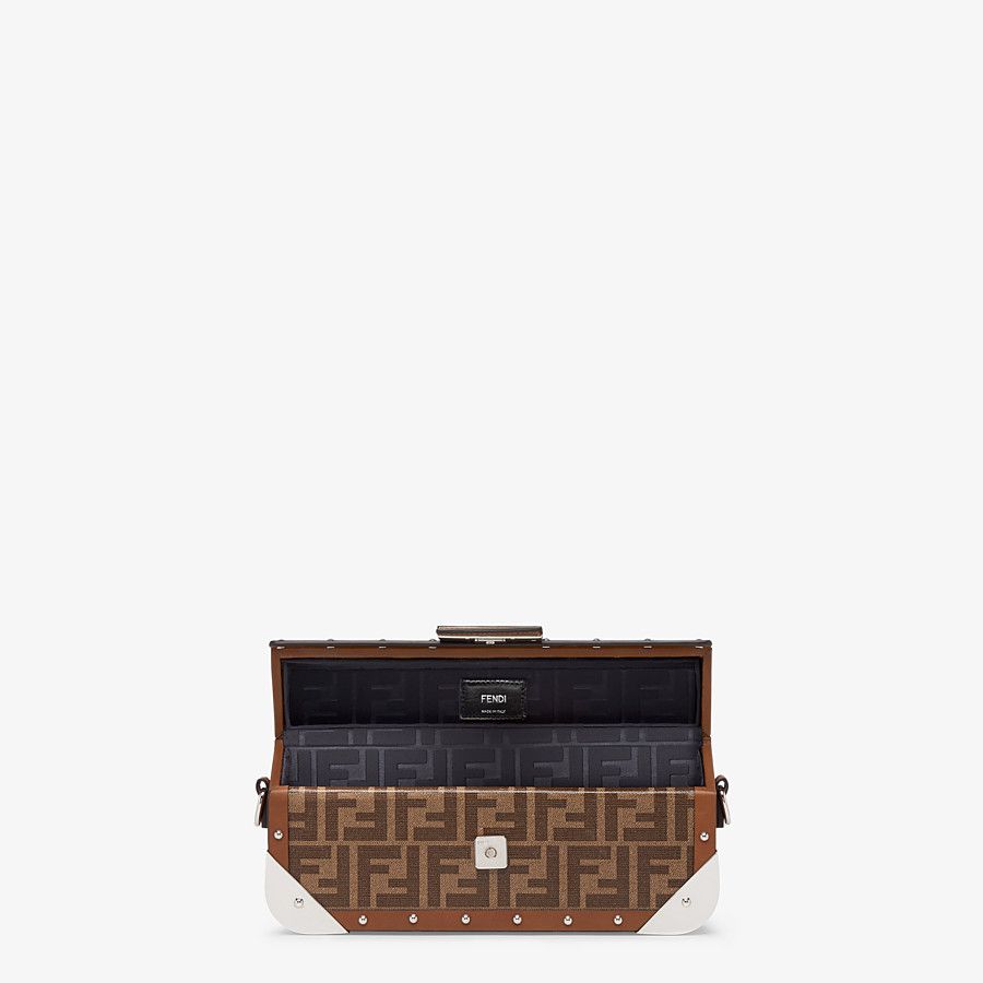 BAGUETTE TRUNK MEDIUM Brown fabric bag