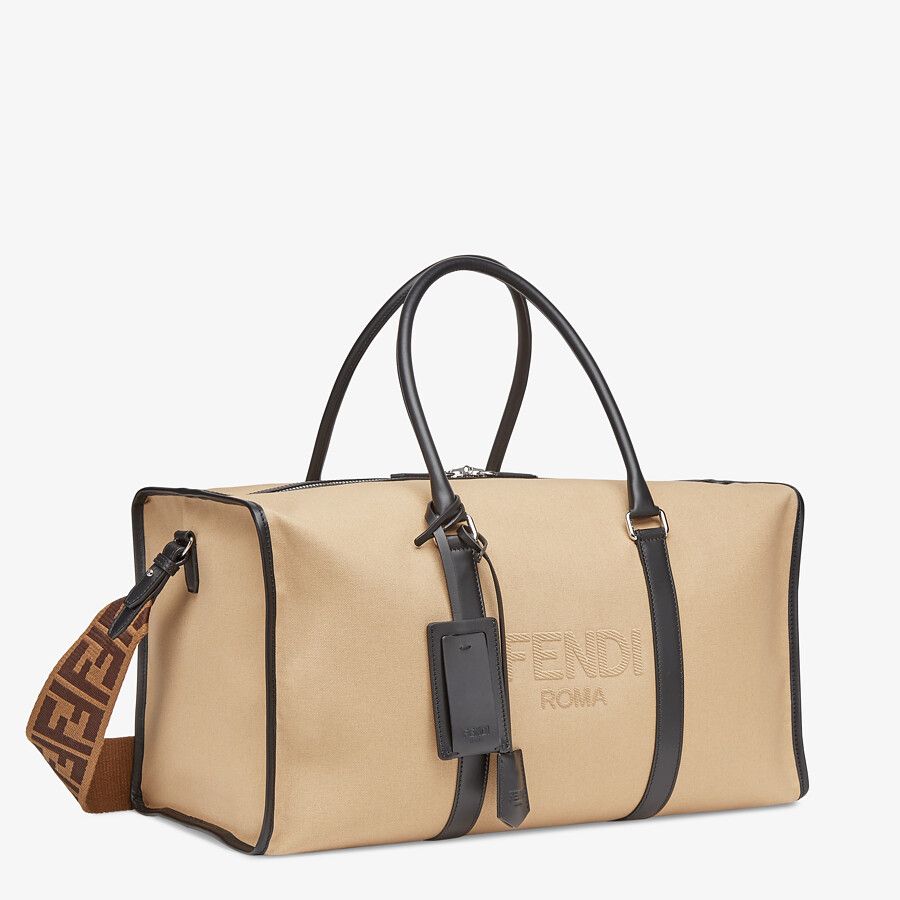 LARGE DUFFEL BAG Large beige canvas bag