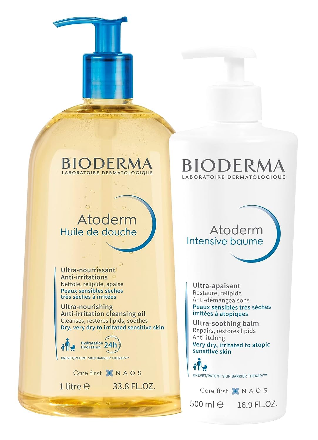 Bioderma Atoderm Shower Oil, Cleansing Oil For Face & Body, Nourishing Cleansing Oil