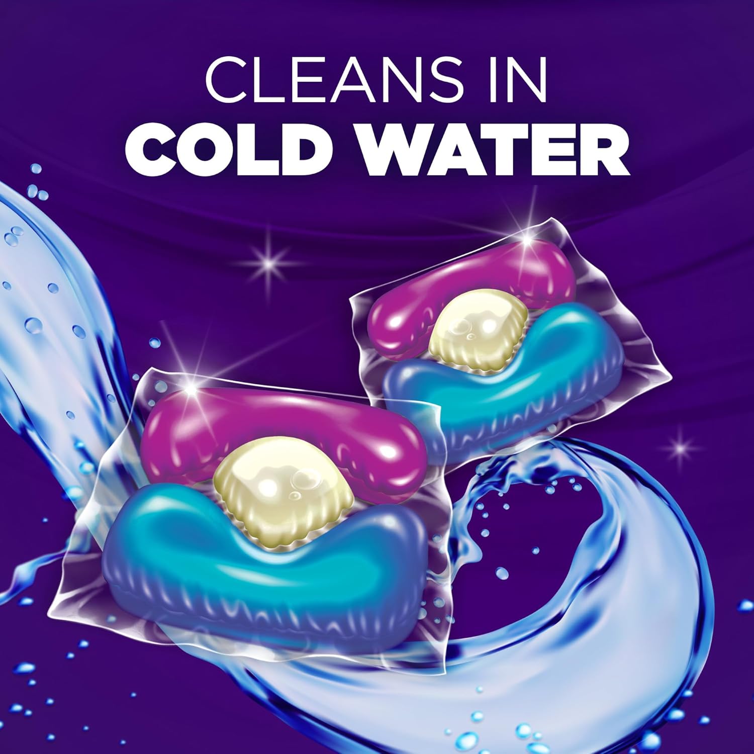 ARM & HAMMER Plus OxiClean with Odor Blasters Concentrated Laundry Detergent, 5-in-1 Laundry Stain Remover, Fresh Burst Detergent Power Paks, 42 Count Bag