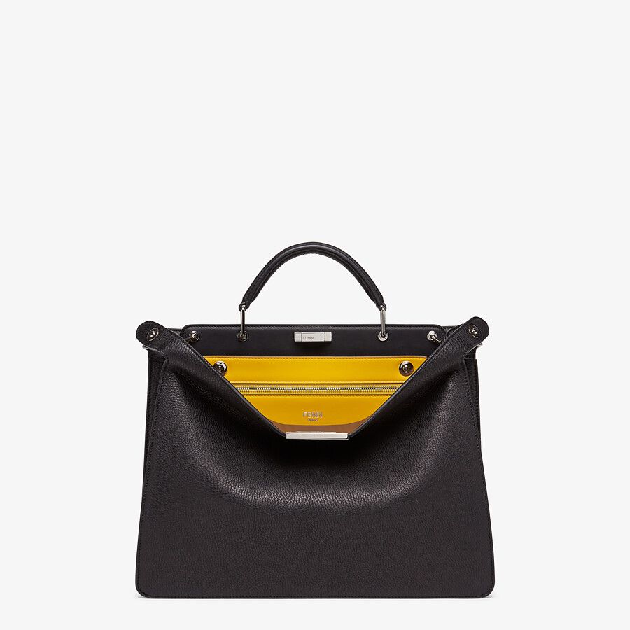 PEEKABOO ISEEU MEDIUM Black leather bag