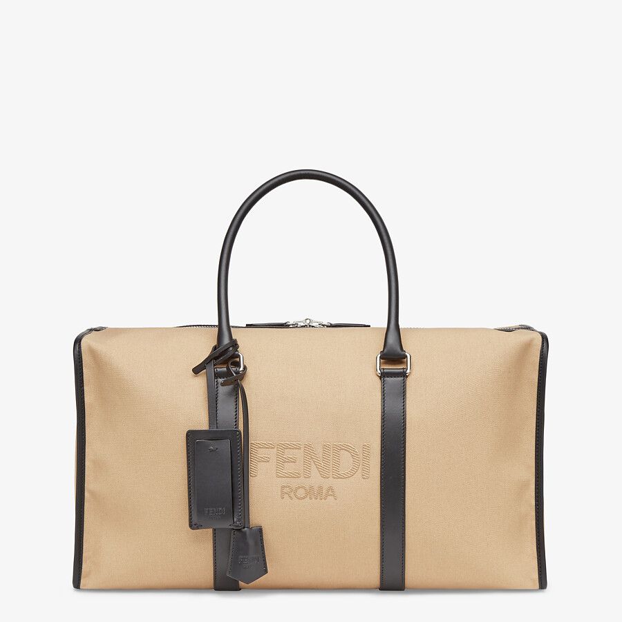 LARGE DUFFEL BAG Large beige canvas bag