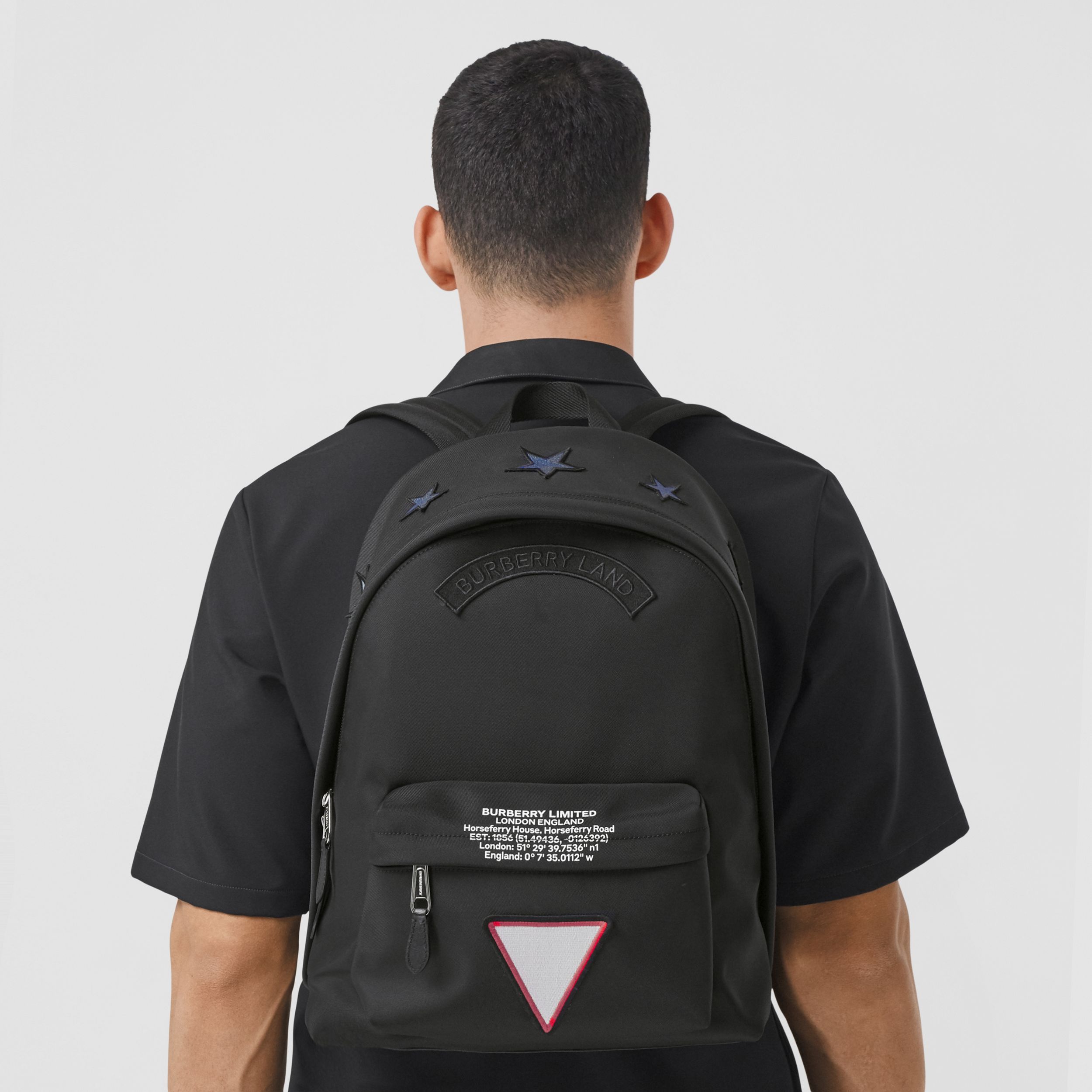 Badge Appliqué Nylon Backpack