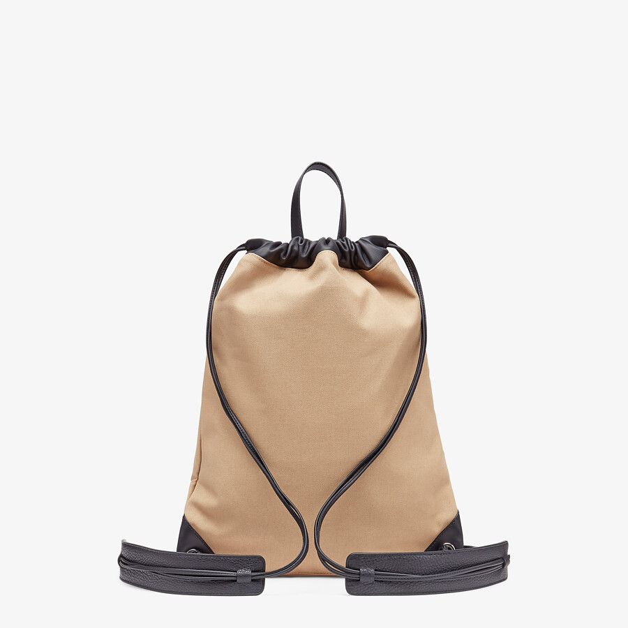 BACKPACK Beige canvas backpack