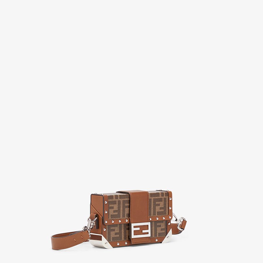 BAGUETTE TRUNK MINI Brown fabric bag